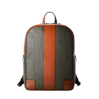 Sac à dos en toile stepan - Kaki & Cuoio
