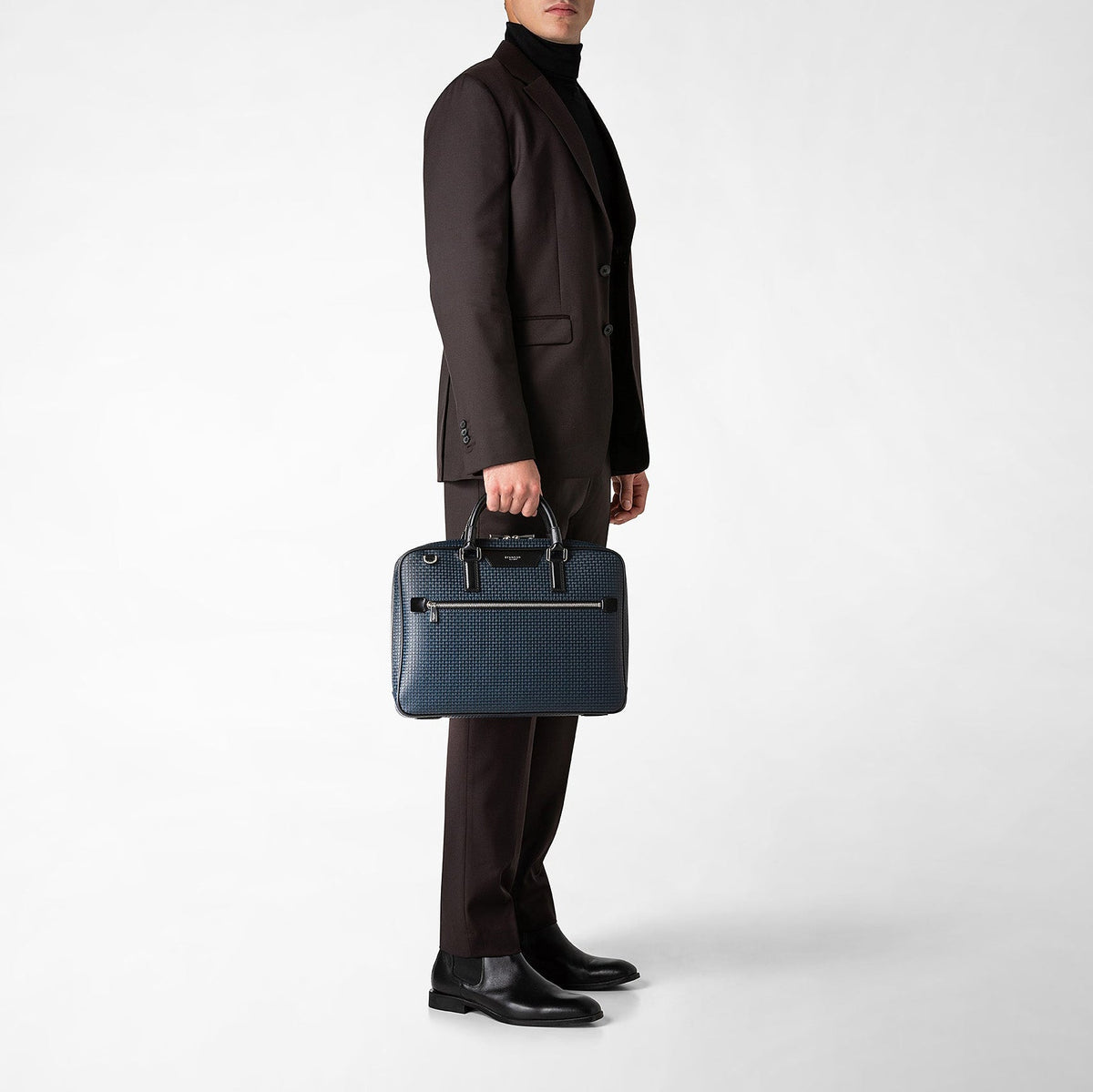 Xslim briefcase Stepan Sust Ocean/Black - Ocean Blue & Black