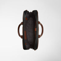 Slim briefcase Stepan 72 Black/Cuoio - Black & Cuoio