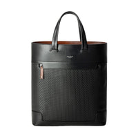 Sac à main North South en toile stepan - Black & Cuoio