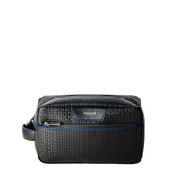 Stepan canvas toiletry bag - Black & Winter Blue
