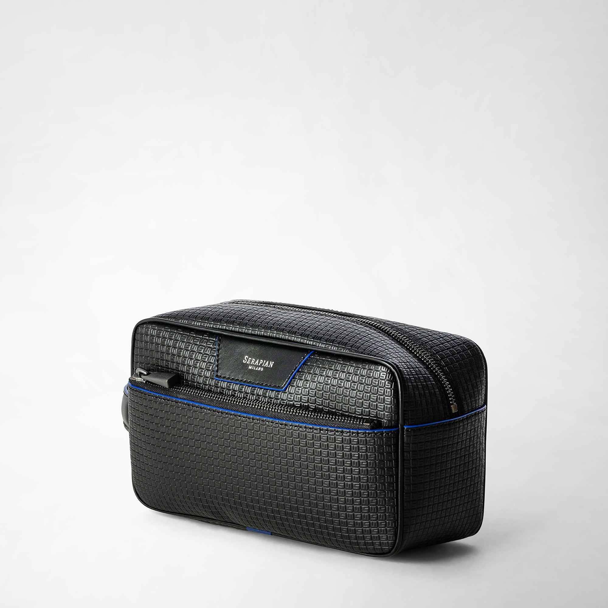 Stepan canvas toiletry bag - Black & Winter Blue