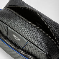 Stepan canvas toiletry bag - Black & Winter Blue