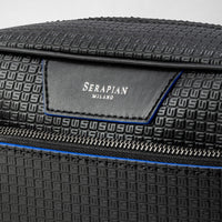 Stepan canvas toiletry bag - Black & Winter Blue