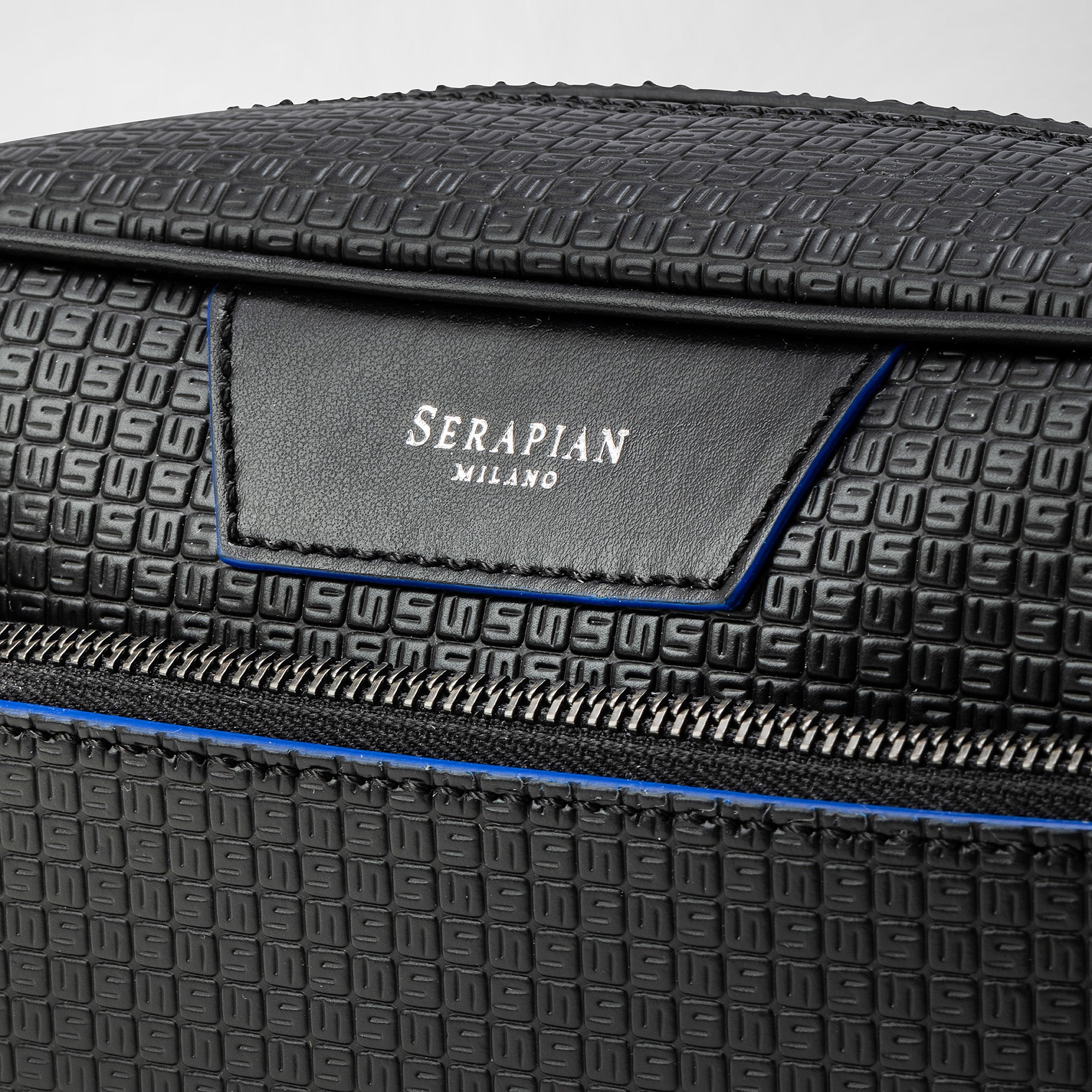 Stepan canvas toiletry bag - Black & Winter Blue