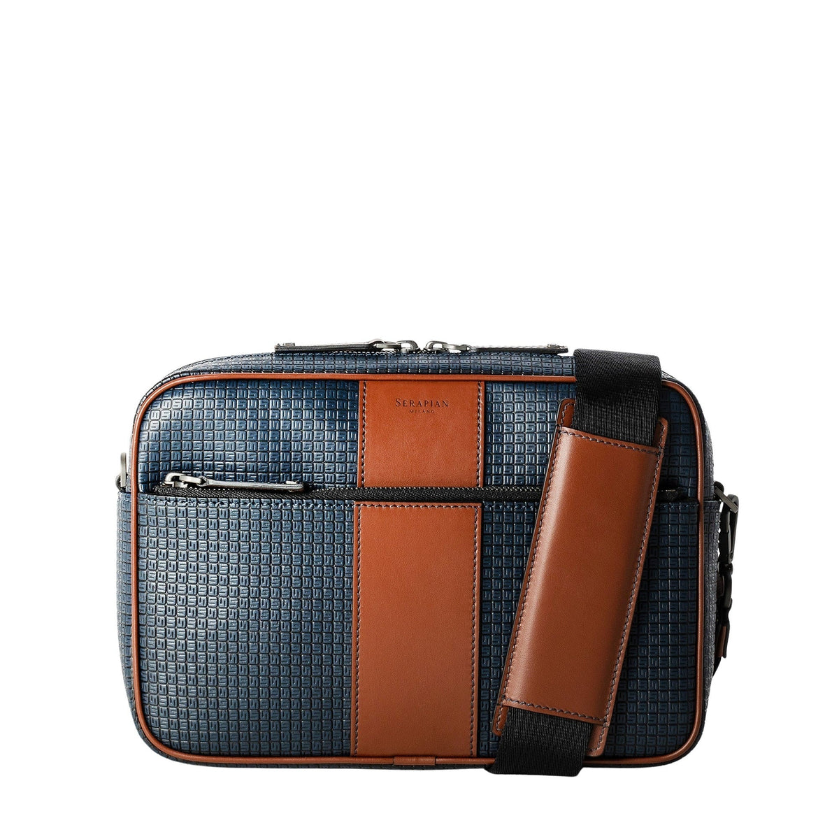 E/W messenger Stepan 72 Ocean/Cuoio - Ocean Blue & Cuoio