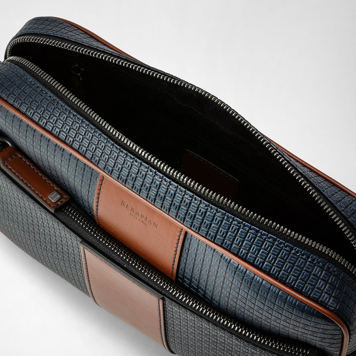 E/W messenger Stepan 72 Ocean/Cuoio - Ocean Blue & Cuoio