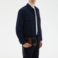 Clutch Stepan 72 Ocean/Cuoio - Ocean Blue & Cuoio