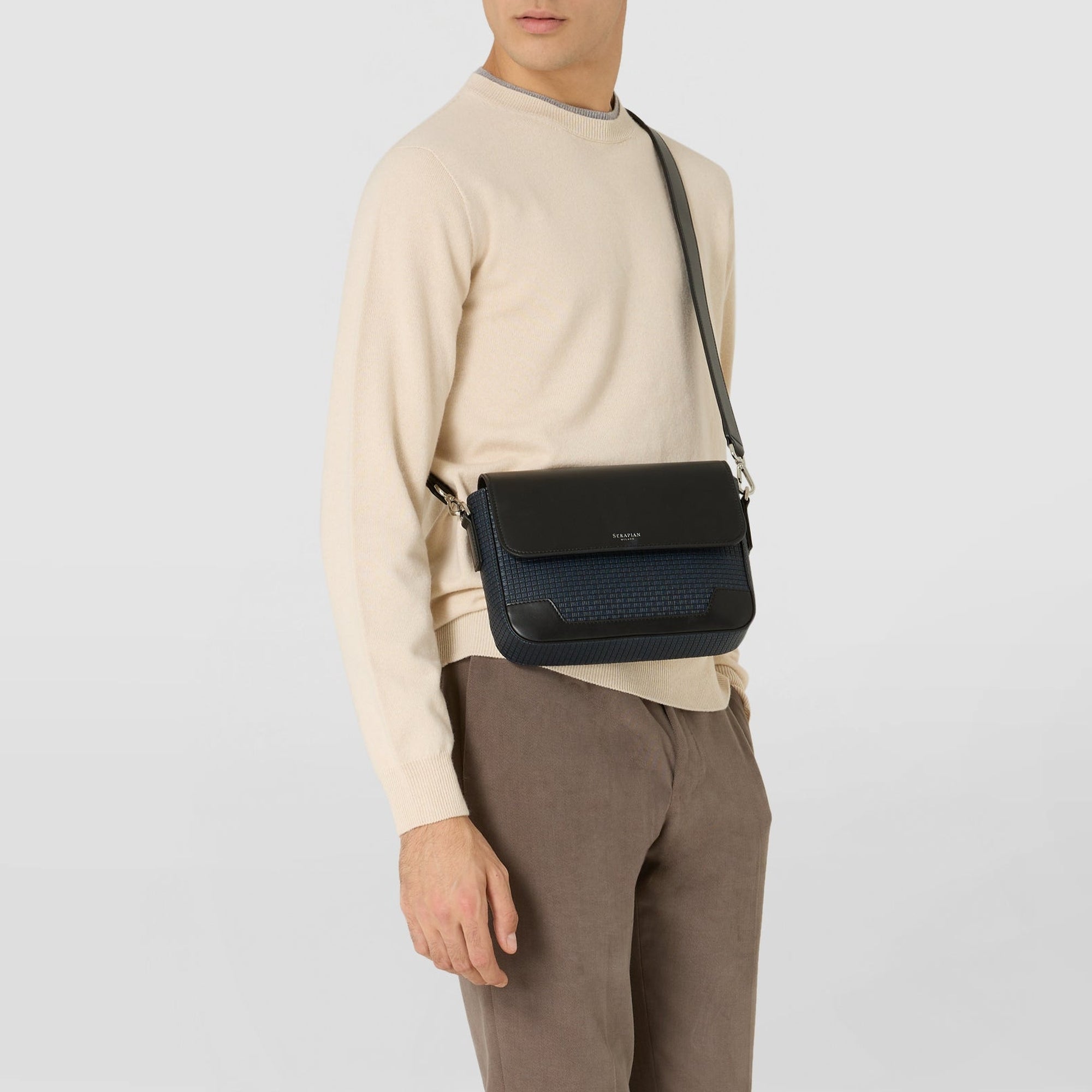 Sac à bandoulière en toile stepan - Ocean Blue & Black