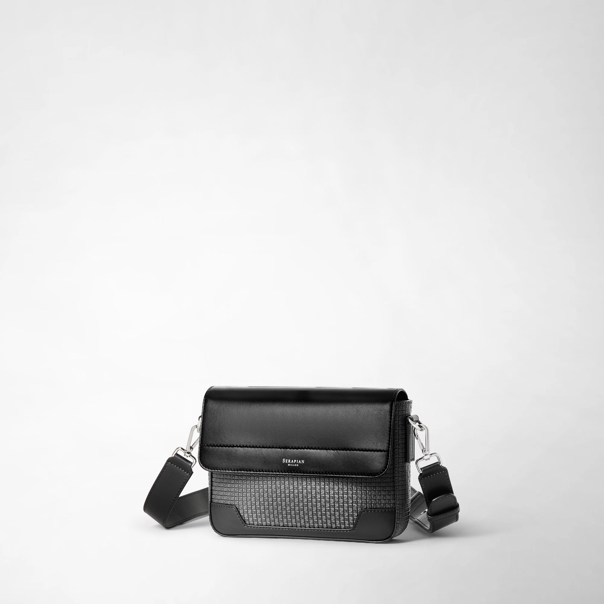 Canvas shoulder bag stepan - Asphalt & Black