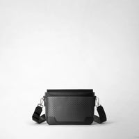 Canvas shoulder bag stepan - Asphalt & Black