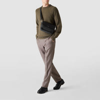 Canvas shoulder bag stepan - Asphalt & Black