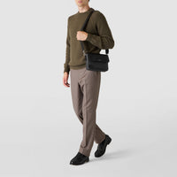 Canvas shoulder bag stepan - Asphalt & Black
