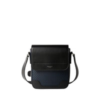 Stepan canvas shoulder bag - Ocean & Black