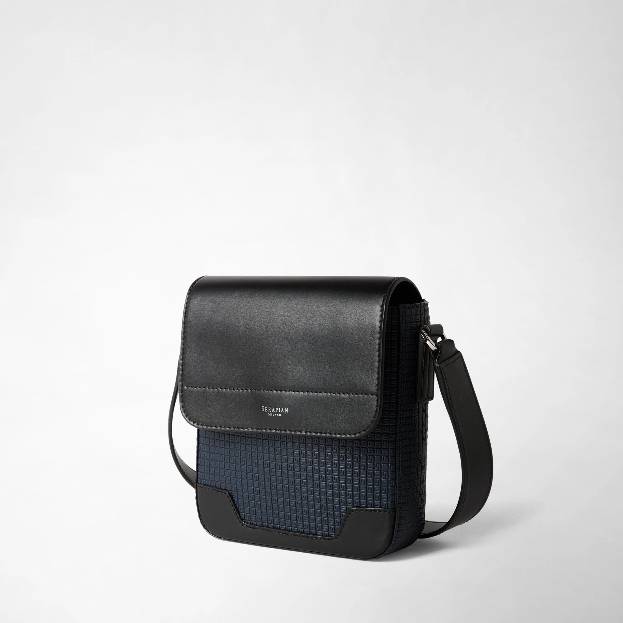 Stepan canvas shoulder bag - Ocean & Black