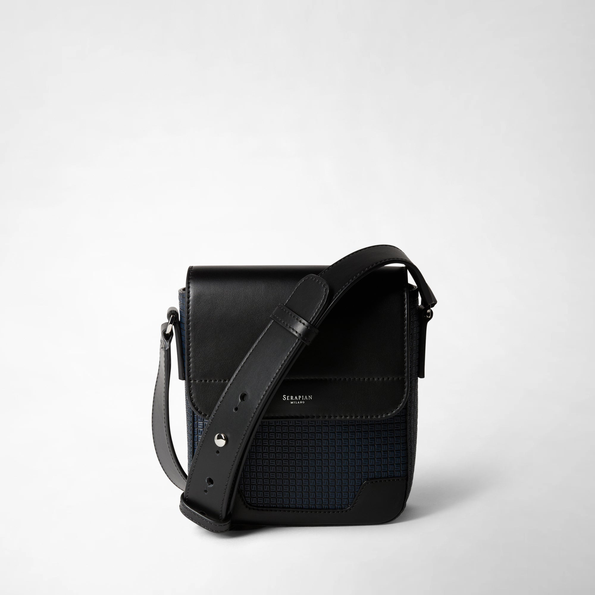 Stepan canvas shoulder bag - Ocean & Black