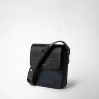 Stepan canvas shoulder bag - Ocean & Black