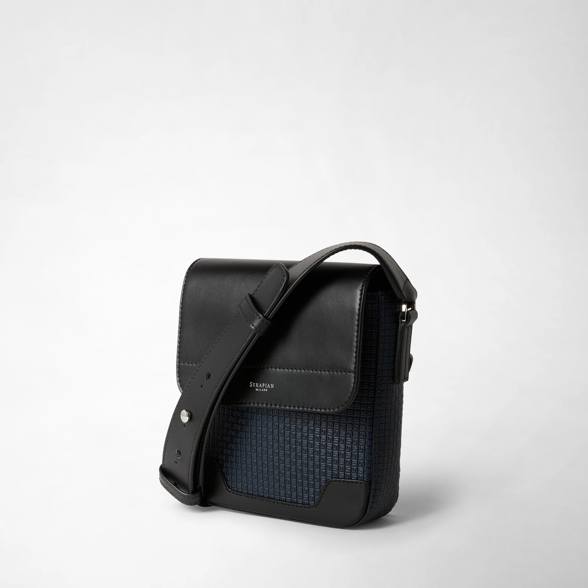 Stepan canvas shoulder bag - Ocean & Black