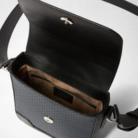 Stepan canvas shoulder bag - Ocean & Black