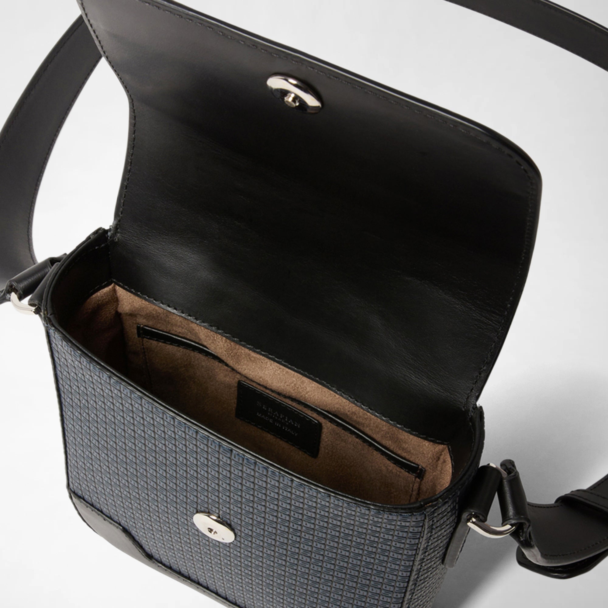 Stepan canvas shoulder bag - Ocean & Black