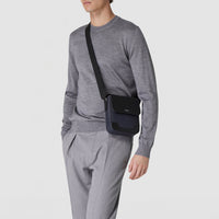 Stepan canvas shoulder bag - Ocean & Black