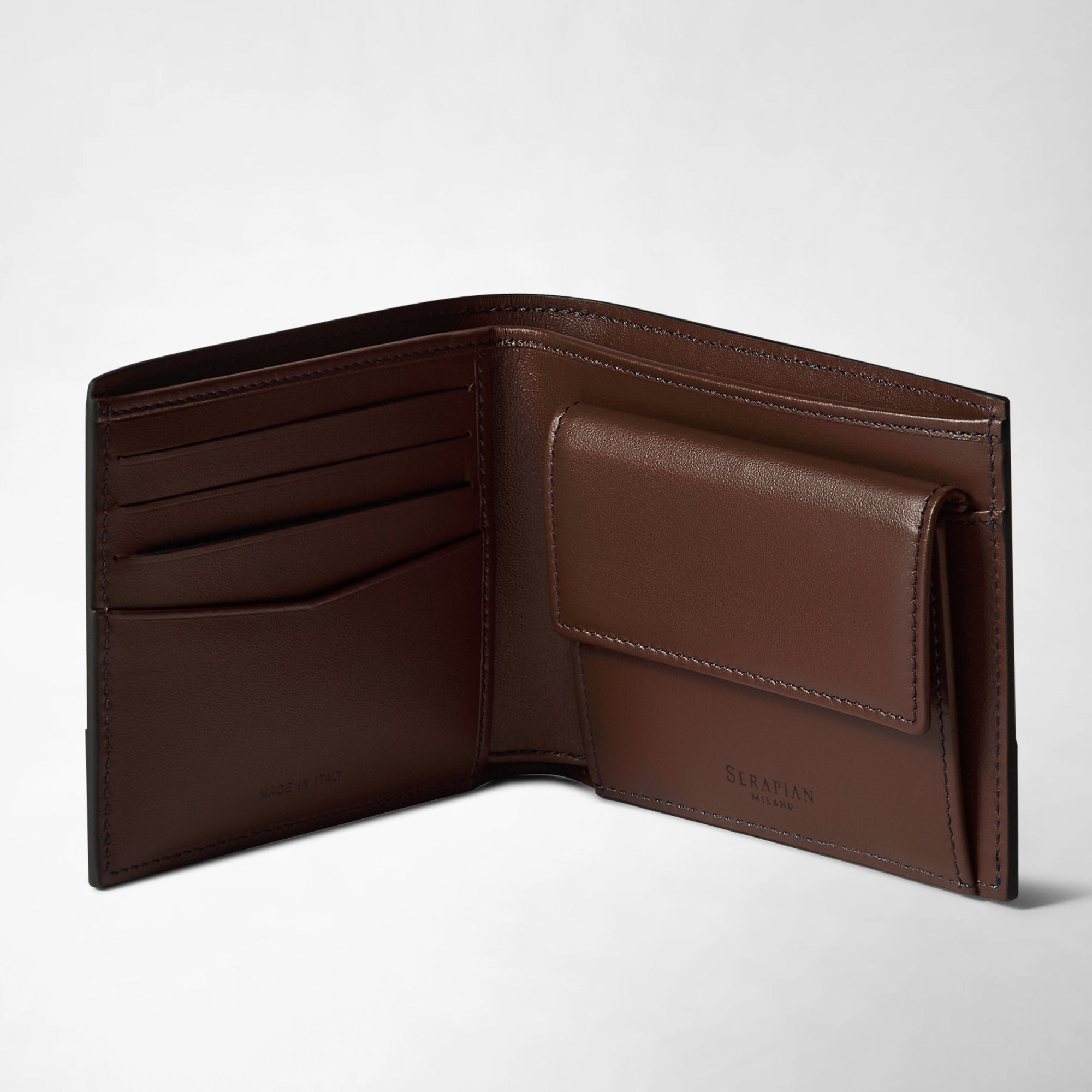 Portefeuille 4 cartes en cuir - Ocean & Cuoio