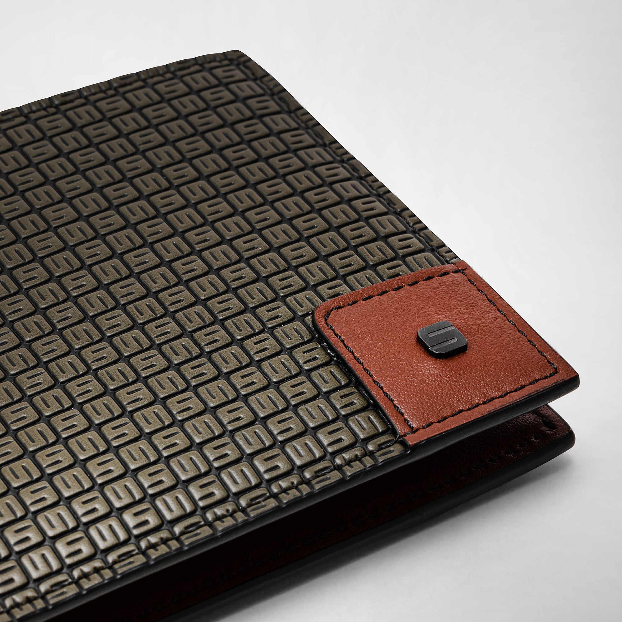 8 card stepan wallet - Khaki & Cuoio