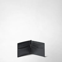 Portefeuille à clip 6 cartes en cuir - Black & Eclipse