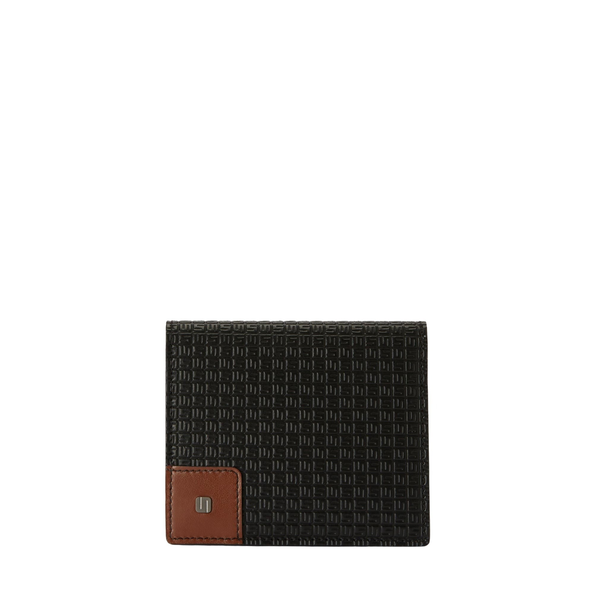 Porte-cartes en toile stepan - Black & Cuoio