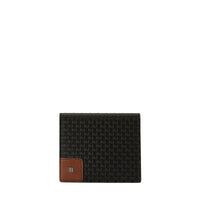Porte-cartes en toile stepan - Black & Cuoio