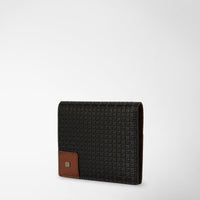 Foldable card case Stepan 72 Black/Cuoio - Black & Cuoio