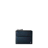 Porte-cartes zippé en toile stepan - Ocean Blue & Black