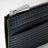 Porte-cartes zippé en toile stepan - Ocean Blue & Black