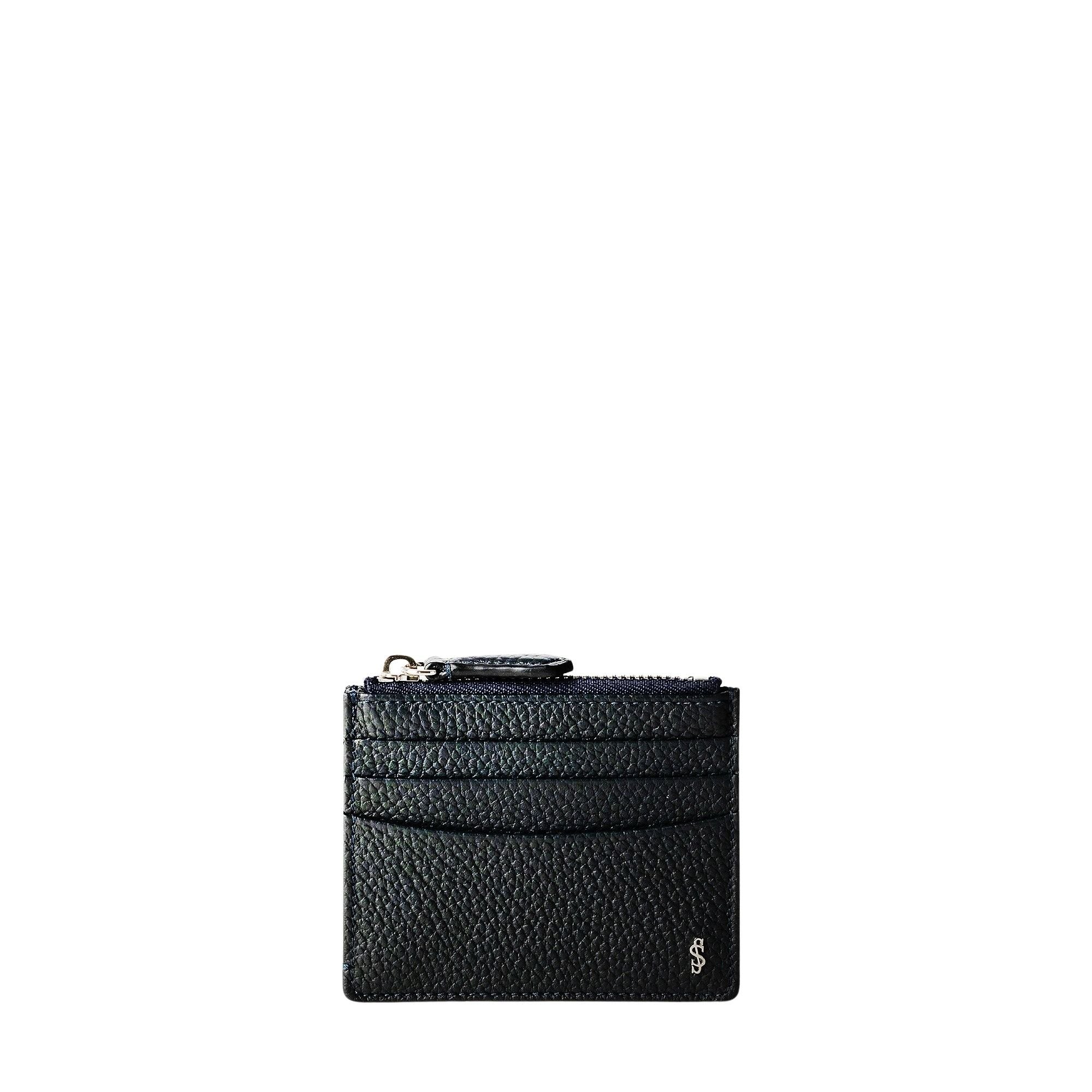 Porte-cartes zippé en toile stepan - Black & Eclipse