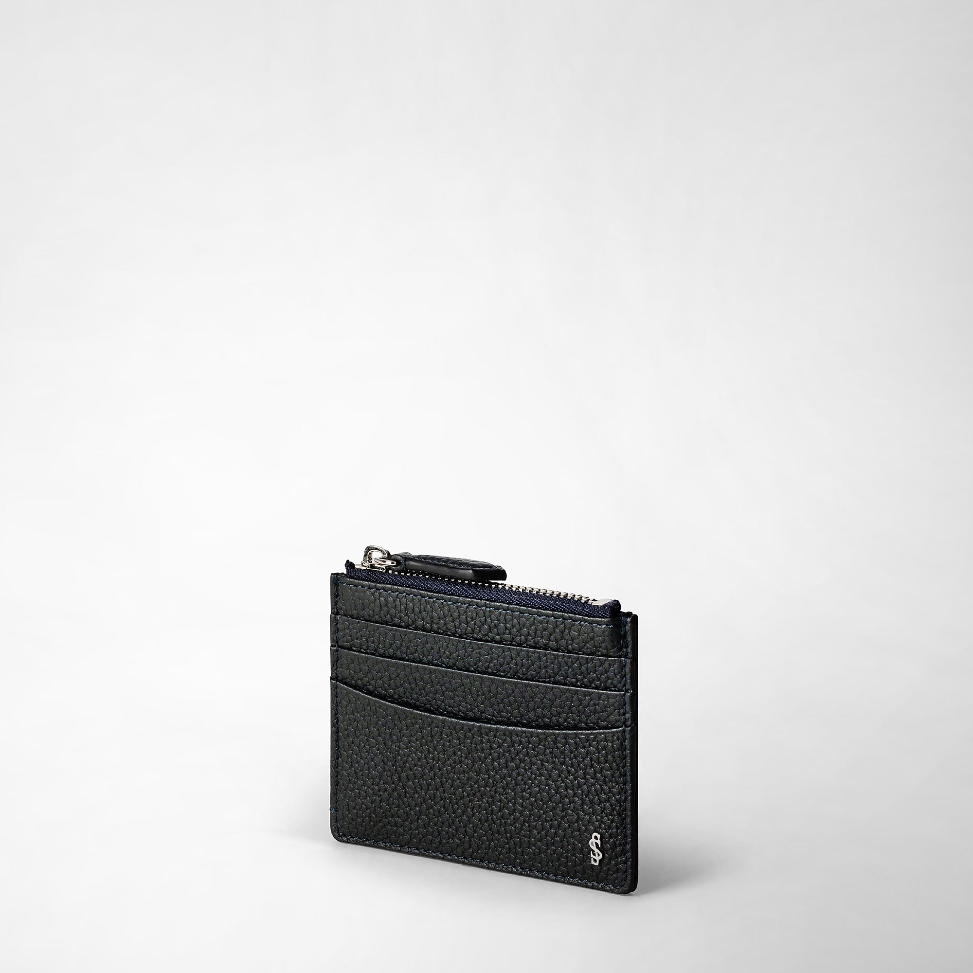 Porte-cartes zippé en toile stepan - Black & Eclipse