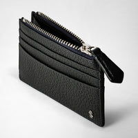Porte-cartes zippé en toile stepan - Black & Eclipse