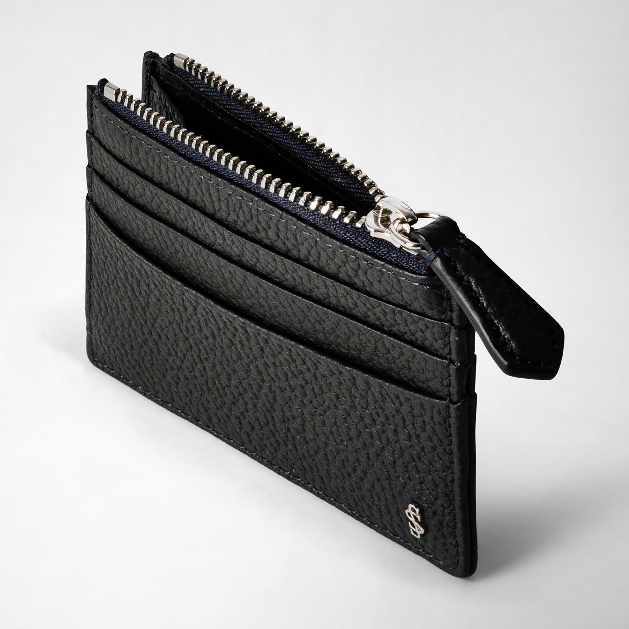 Porte-cartes zippé en toile stepan - Black & Eclipse