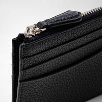 Porte-cartes zippé en toile stepan - Black & Eclipse