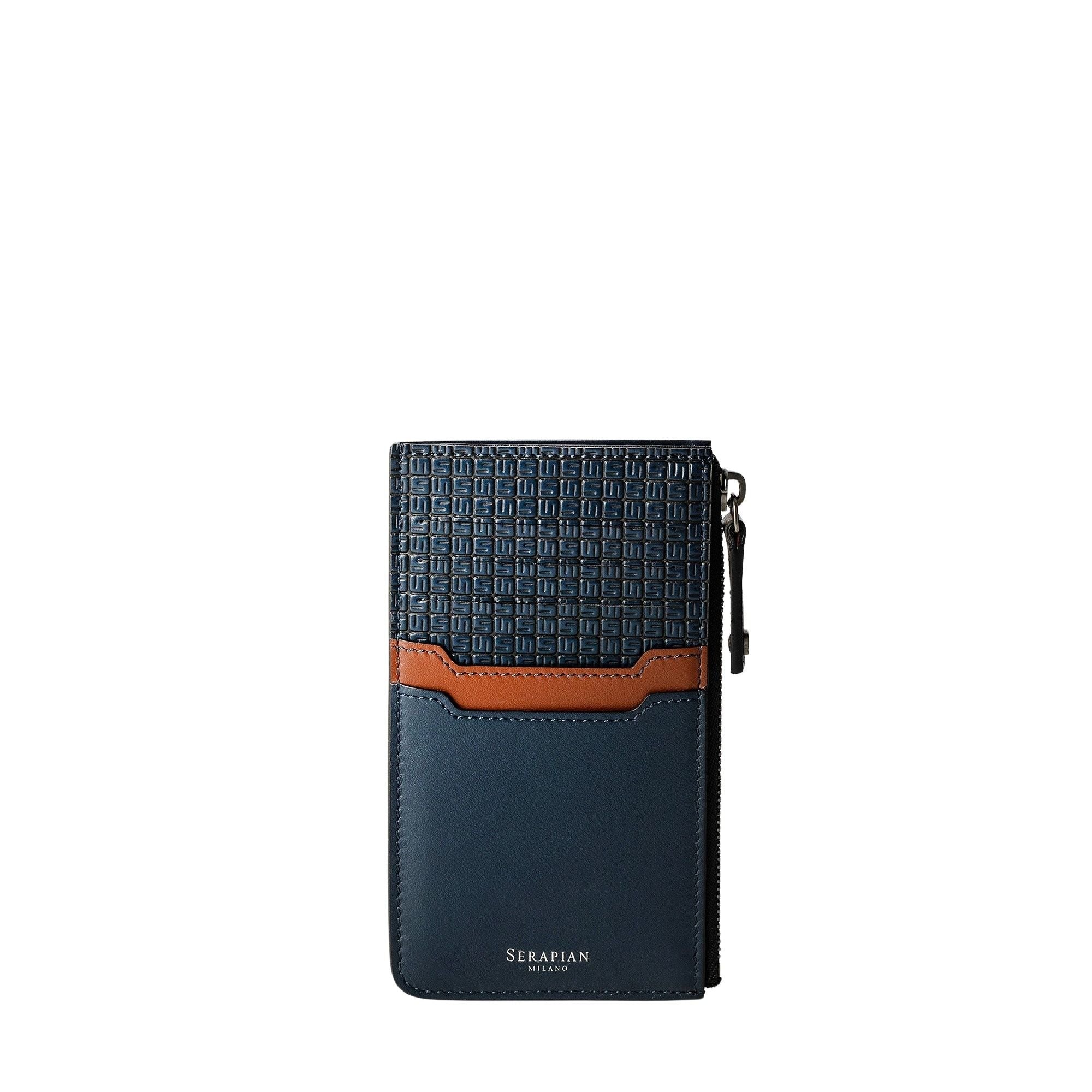 Porte-cartes zippé en toile stepan - Ocean Blue