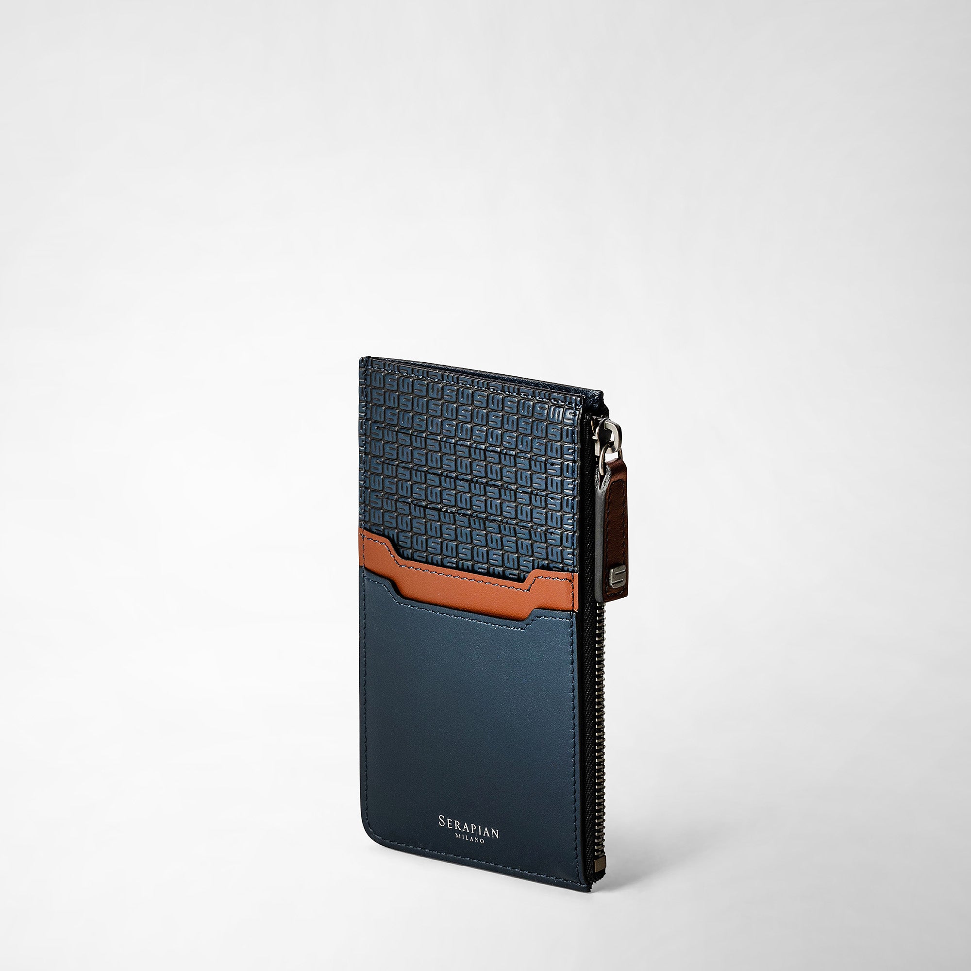 Porte-cartes zippé en toile stepan - Ocean Blue