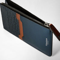 Porte-cartes zippé en toile stepan - Ocean Blue
