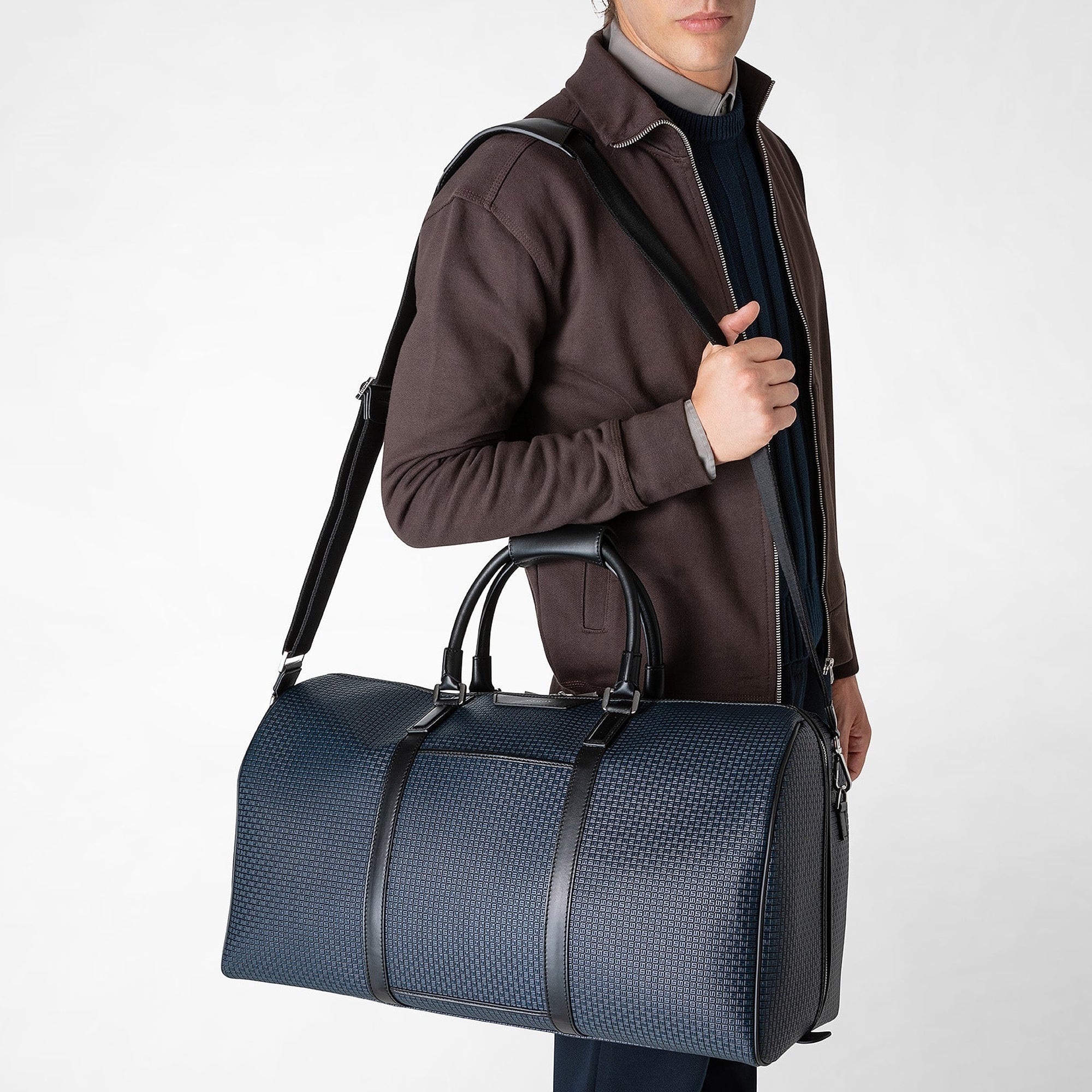 Sac de voyage Holdall en toile stepan - Ocean Blue & Black