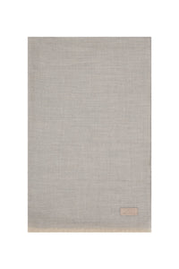 Écharpe à logo en cachemire et soie mélangée - Soft Grey