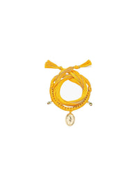 Bracelet Honolulu Bracelet Jaune Charm Scarabee Metal Dore - Doré et jaune