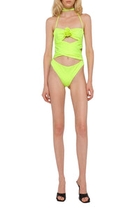 Maillot de bain à découpes - Yellow