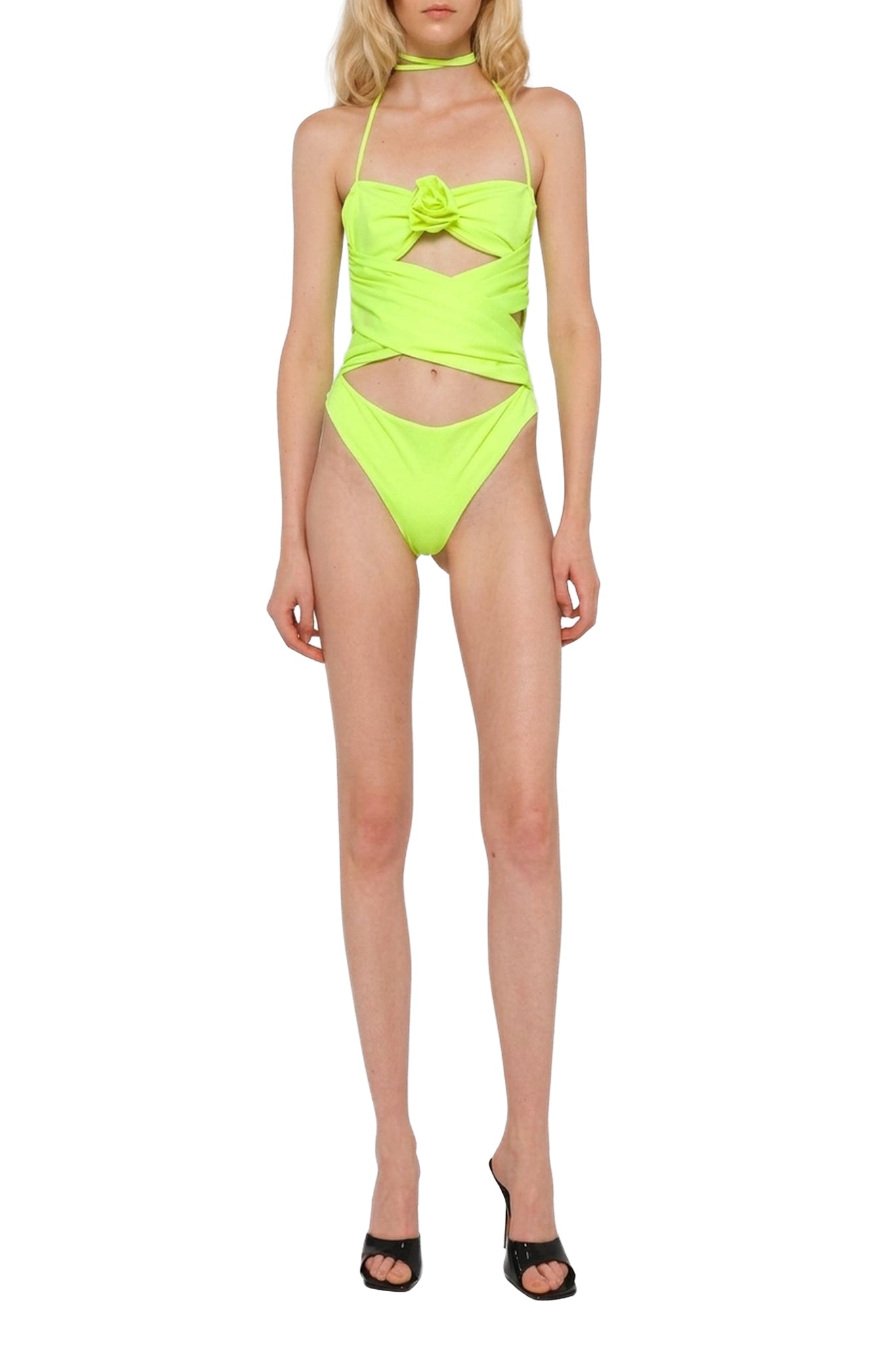 Maillot de bain à découpes - Yellow