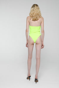 Maillot de bain à découpes - Yellow