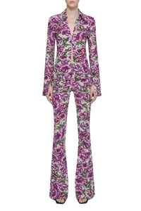 Pantalon flare imprimé floral - Stampa Fiore