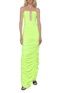 Robe longue fendue - Yellow