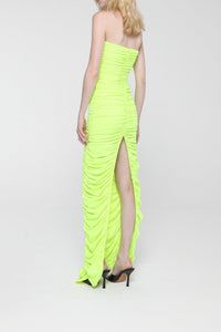Robe longue fendue - Yellow